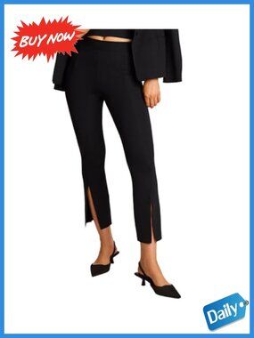 High Rise Split Front Flare Leggings Italian Neoprene Sculpting Pants